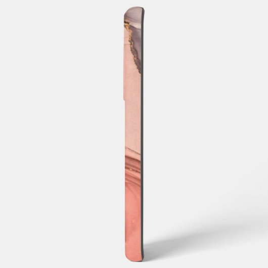 Perzik met gouden geode samsung galaxy hoesje (Achterkant horizontaal)