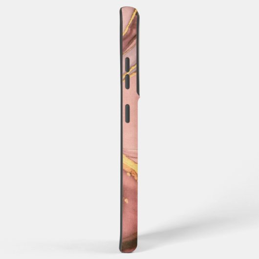 Perzik met gouden geode samsung galaxy hoesje (Rechterkant)