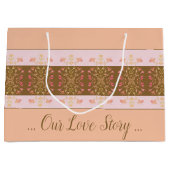 Perzik met roze groot cadeauzakje (Voorkant)