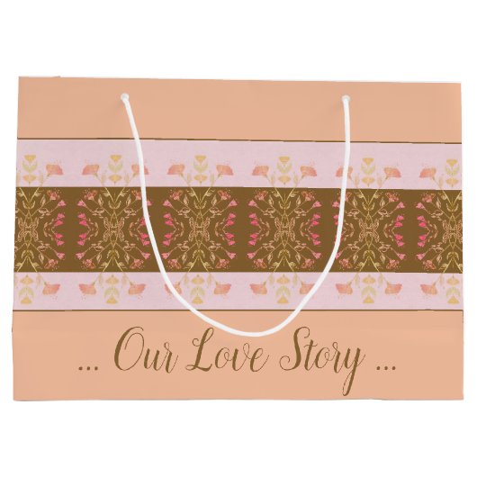 Perzik met roze groot cadeauzakje (Achterkant)