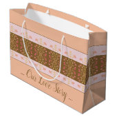 Perzik met roze groot cadeauzakje (Achterkant Gekanteld)