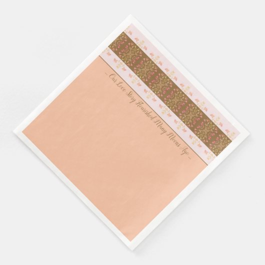 Perzik met roze servet (Hoek)