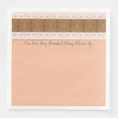 Perzik met roze servet (Voorkant)