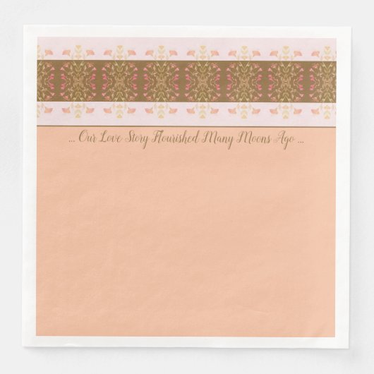 Perzik met roze servet (Voorkant)