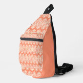 PERZIK MET WITTE KANT LOOK RIJEN SLING BAG (Rechterhoek)