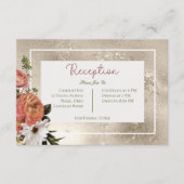 Perzik Mimosa bloeit bloemengoud receptie Informatiekaartje (Voorkant)