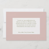 Perzik Mimosa Bloesems Bloemige Bruiloft Bedankkaart (Achterkant)