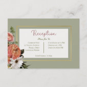 Perzik Mimosa Blooms Bloemen Bloemen Bruiloft Rece Informatiekaartje (Voorkant)