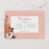 Perzik Mimosa Blooms Bloemen Bloemen Bruiloft Rece Informatiekaartje (Voorkant)