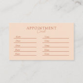 Perzik, Minimaal, Elegant, Salon, QR-code Afsprakenkaartje (Achterkant)