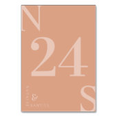 Perzik Minimalistisch & Elegant Krachtige Initiale Kaart (Achterkant)