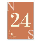 Perzik Minimalistisch & Elegant Krachtige Initiale Kaart (Voorkant)