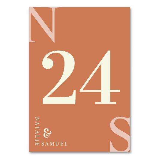 Perzik Minimalistisch & Elegant Krachtige Initiale Kaart (Voorkant)