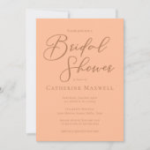 Perzik Minimalistisch Schrift Zomer Bruiloft Feest Kaart (Voorkant)