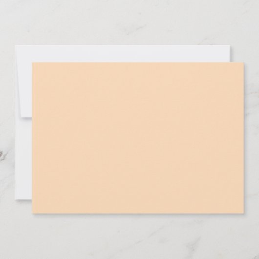 Perzik Minimalistische Save The Date Kaart (Achterkant)