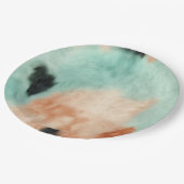 Perzik Mint Cream Koeienhuid Papieren Bordje (Gekanteld)