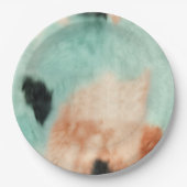 Perzik Mint Cream Koeienhuid Papieren Bordje (Voorkant)