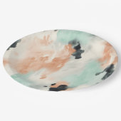 Perzik Mint Cream Western Koeienhuid Papieren Bordje (Gekanteld)