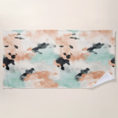 Perzik Mint Cream Western Koeienhuid Strandlaken (Voorkant)