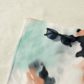 Perzik Mint Cream Western Koeienhuid Strandlaken (In situ)