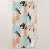 Perzik Mint Cream Western Koeienhuid Strandlaken (Voorkant)