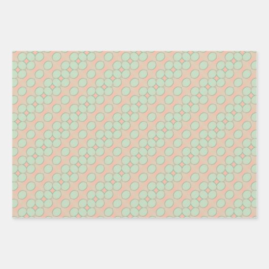 Perzik & Mint Pastels Wrapping Papier Flat Sheet S Inpakpapier Vel (Voorkant 2)