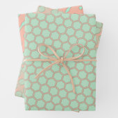 Perzik & Mint Pastels Wrapping Papier Flat Sheet S Inpakpapier Vel (In situ)