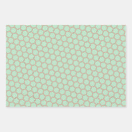 Perzik & Mint Pastels Wrapping Papier Flat Sheet S Inpakpapier Vel