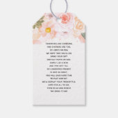 Perzik Mint Succulent Bloemen Bruids Display Douch Cadeaulabel (Voorkant)