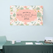 Perzik Mint Succulent Bloemen Vrijgezellenfeest We Spandoek (Beurs)