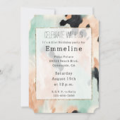 Perzik Mint Wit Western Koeienhuid Kaart (Voorkant)