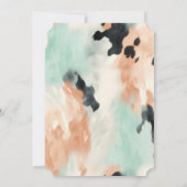 Perzik Mint Wit Western Koeienhuid Kaart (Achterkant)