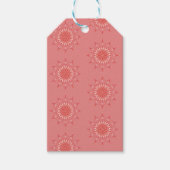 perzik mod mandala cadeaulabel (Voorkant)