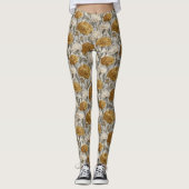Perzik Moederschap Anjer Blaadje Kerstcadeaus Leggings (Voorkant)