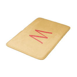 Perzik Monogram Geel Badmat