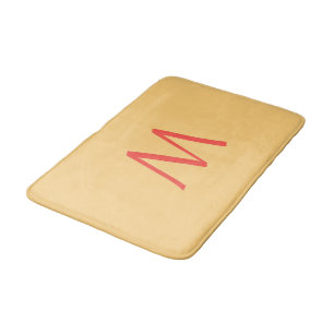 Perzik Monogram Geel Badmat