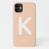 Perzik Monogram Hoesje (Achterkant)