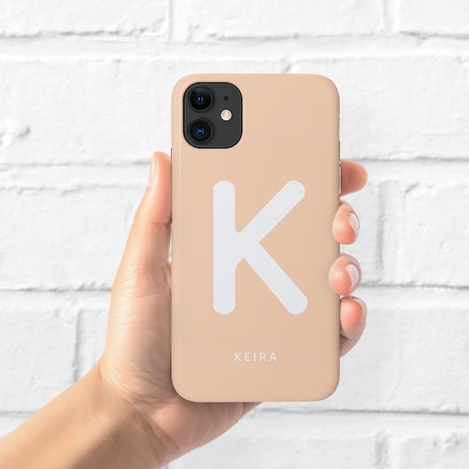 Perzik Monogram Hoesje