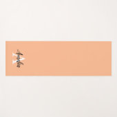 Perzik Monogram Script Yoga Mat (Voorkant (horizontaal))