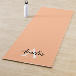 Perzik Monogram Script Yoga Mat