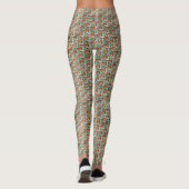 Perzik & Munt Geometrisch Ritme Patroon Design 130 Leggings (Achterkant)