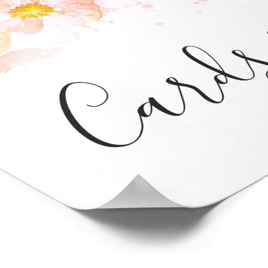 Perzik & Munt Succulents Kaarten en het Teken van  Poster (Hoek)