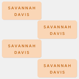 Perzik naam meisje labels