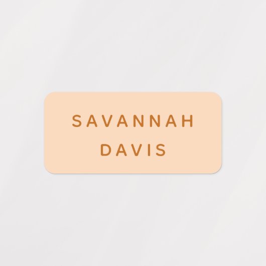 Perzik naam meisje labels (Design 1)