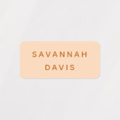 Perzik naam meisje labels (Design 2)