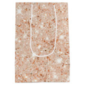 Perzik Nep Glitter Verjaardag Medium Cadeauzakje (Achterkant)