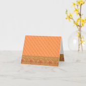 Perzik Notecard Kaart (Gele Bloem)