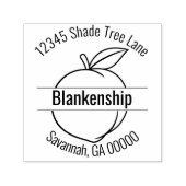 Perzik Omtrek Cirkelvormig Adres Naam Eigen  Zelfinktende Stempel (Design)