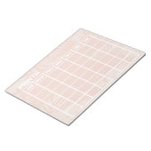 Perzik ongedateerde kalender notitieblok (Schuin)