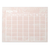 Perzik ongedateerde kalender notitieblok (Voorkant)